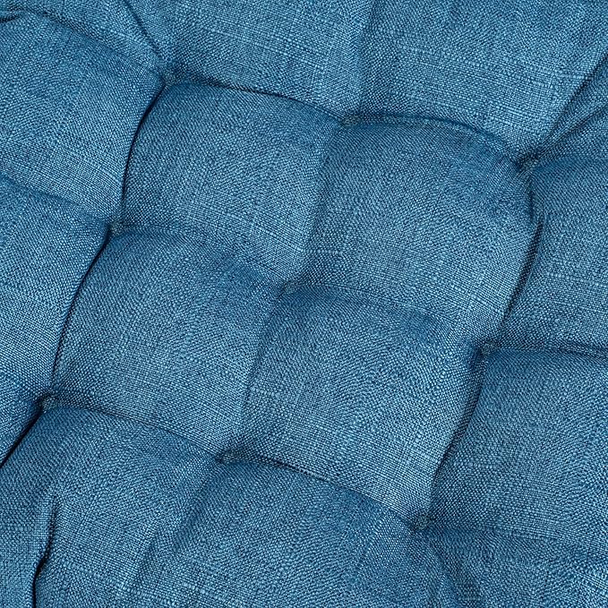 SQUARE MOON 4 Pack Chair Cushions, Seat Cushions, Chair Pads, Chair Mat for Indoor, Outdoor Dining Chair, Kitchen Chairs, Dining Room Chairs (16" × 16" × 4 Pack, Blue)