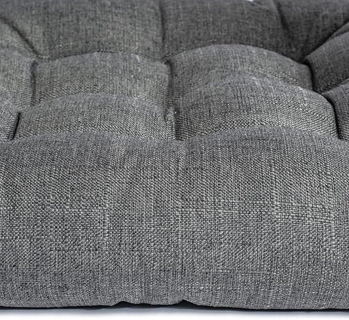 SQUARE MOON 4 Pack Chair Cushions, Seat Cushions, Chair Pads, Chair Mat for Indoor, Outdoor Dining Chair, Kitchen Chairs, Dining Room Chairs (16" × 16" × 4 Pack, Grey)