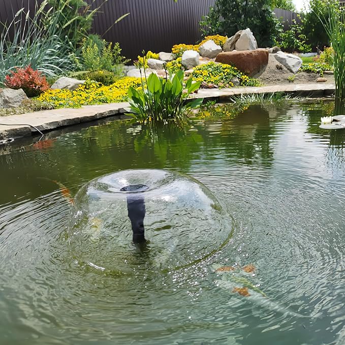 Biling 5.5W Solar Fountain for Bird Bath, DIY Solar Water Pump with 3000mAh Battery Backup Work All Day, 5ft Tubing 5 Nozzles for BirdBath, Small Pond, Fish Tank and Hydroponics