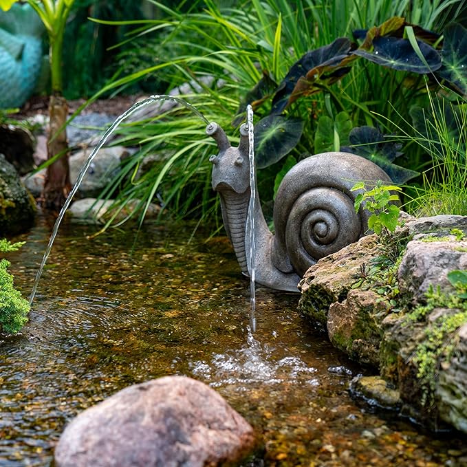 Aquascape Silly Snail Spitter Fountain for Pond and Garden, 78373
