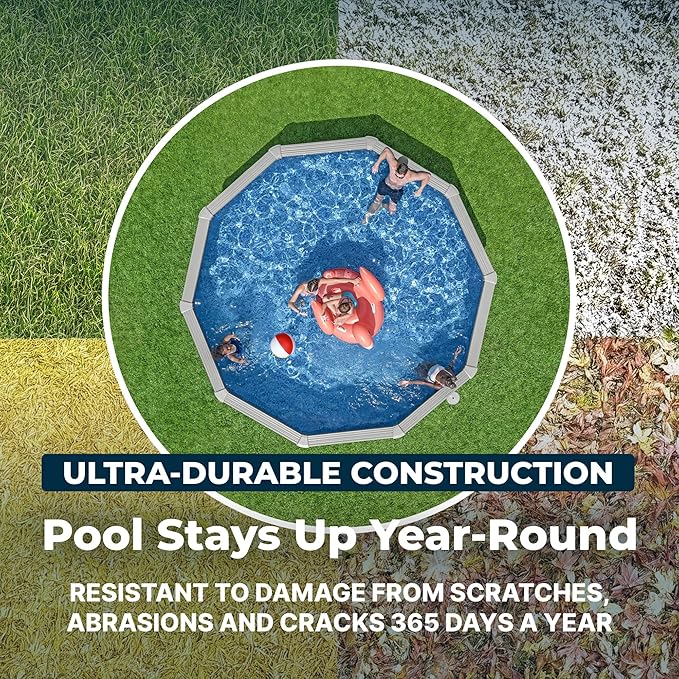 Bestway Hydrium 15' x 48" Round Steel Wall Above Ground Pool Set