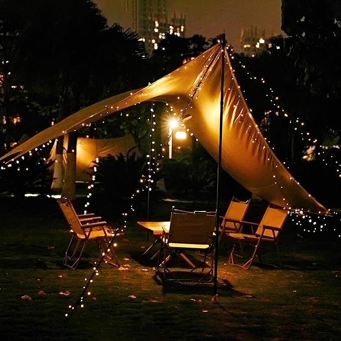 2 Pack 200LED Solar Christmas Lights Outdoor, 72FT Solar String Lights with 8 Lighting Modes, IP65 Waterproof Solar Lights Outdoor for Xmas Garden Party Tree Decor, Warm White