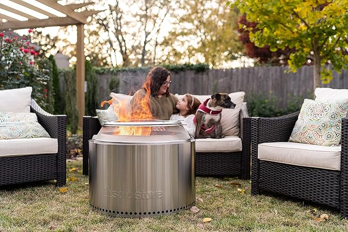 Solo Stove Yukon Backyard Bundle 2.0 | Incl. Yukon Smokeless Fire Pit with Stand, Shelter, Shield, Lid, Portable for Wood Burning, Removable Ash Pan, Stainless Steel, H: 19.8in x Dia: 27in, 50.85lbs.
