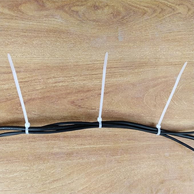 Zip Ties 1000 pcs 8 inch Cable Zip Ties, Premium Plastic Wire Ties with 40 LBS Tensile Strength, UV Resistant Cable Ties, White Nylon Tie Straps