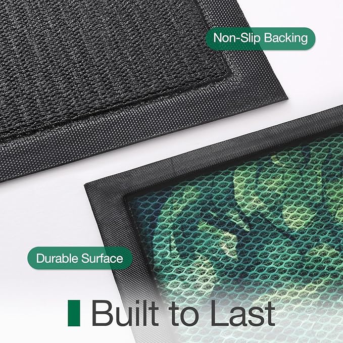 LUMI Outside Door Mat 32x47, Non Slip Rubber Backing Doormat, Low Profile Easy Clean Entrance Mats for Front Back Door Entryway Porch Garage, Toucans