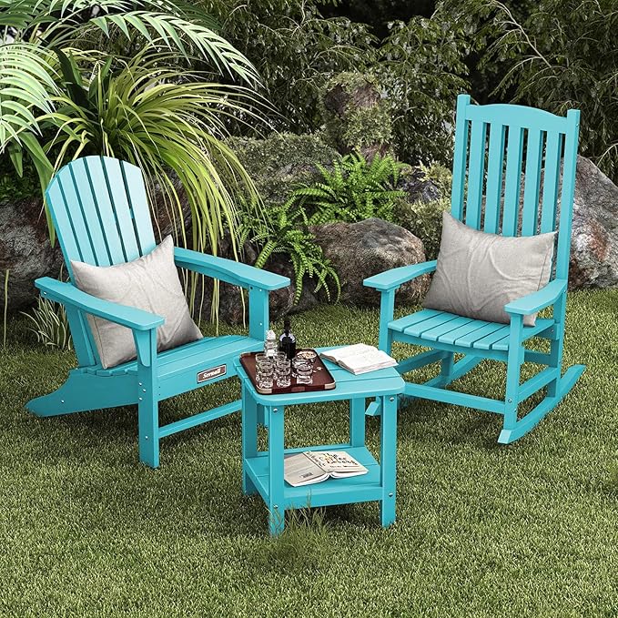 SERWALL Double Adirondack Side Table End Table Set of 6- Tiffany