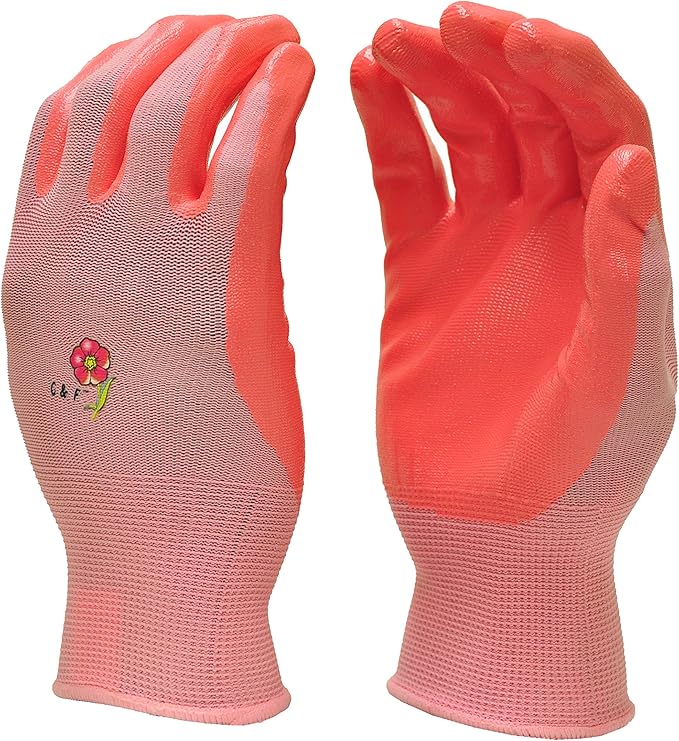 6 Pairs Women Gardening Gloves with Micro-Foam Coating - Garden Gloves Texture Grip - Working Gloves For Weeding, Digging, Raking and Pruning, Large, Assorted color