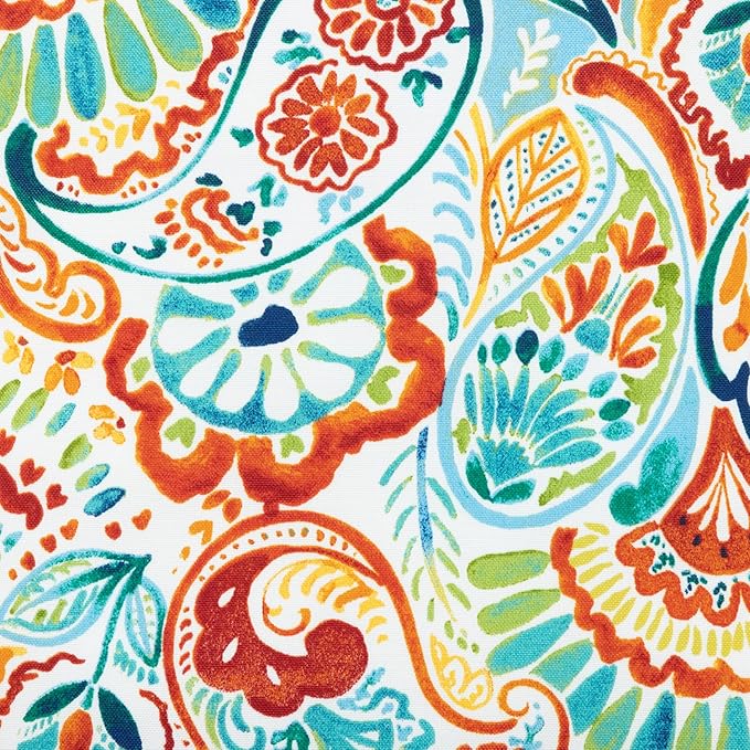 COZYVIDA Outdoor Deep Seat Cushion Set of 2, 22"x24" Seat & 23"x19" Back,Water-Resistant Breathable Fabric, UV-Resistant 1000+ Hrs, 30D Foam with Recycled Fiber Fill and YKK Zippers,Boho Paisley