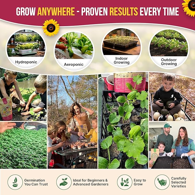 Organo Republic 25 Vegetable Seeds Variety Pack - 16,850+ Non-GMO Heirloom Seeds for Planting Vegetables & Fruits in Individual Seed Packets, Home Garden Seed for Hydroponic, Indoor & Outdoor Garden