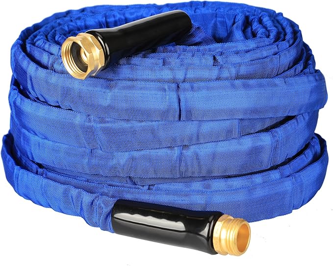 YOTOO Garden Hose 75 FT, Lightweight, Durable, Flexible, Non-Expanding, Kink-Free Water Hose with Solid Brass Fittings for Outdoor, Watering flants and flowers, Car Wash