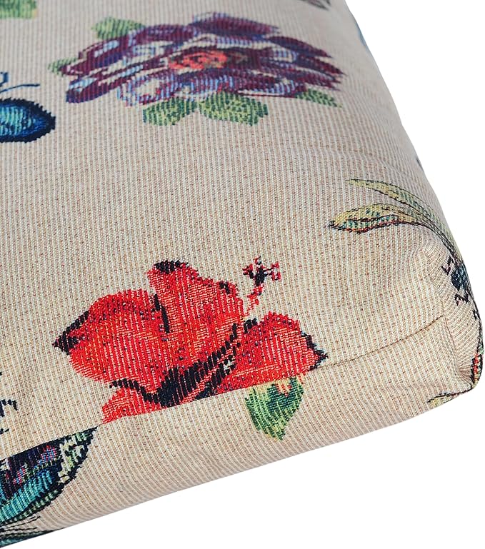 Set of 2 Outdoor Dining Chair Cushions, Patio Seating Cushions, 38x18x4.5 inch, for Garden Patio Furniture (Butterfly)