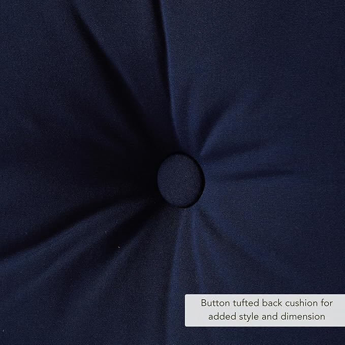 Greendale Home Fashions Outdoor 2-Piece Sunbrella Premium Deep Seat Cushion Set, Canvas Navy