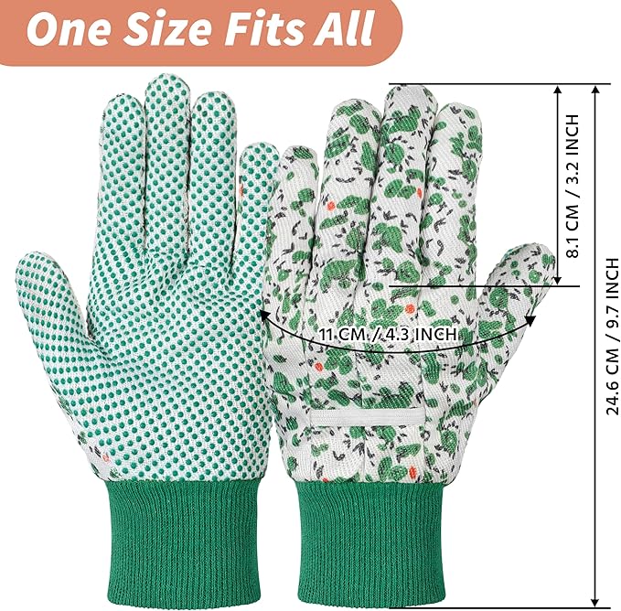 DOFOWORK Gardening Gloves - 4 Pair Garden Gloves for Women, Soft Womens Gardening Gloves Floral Cute Garden Gloves
