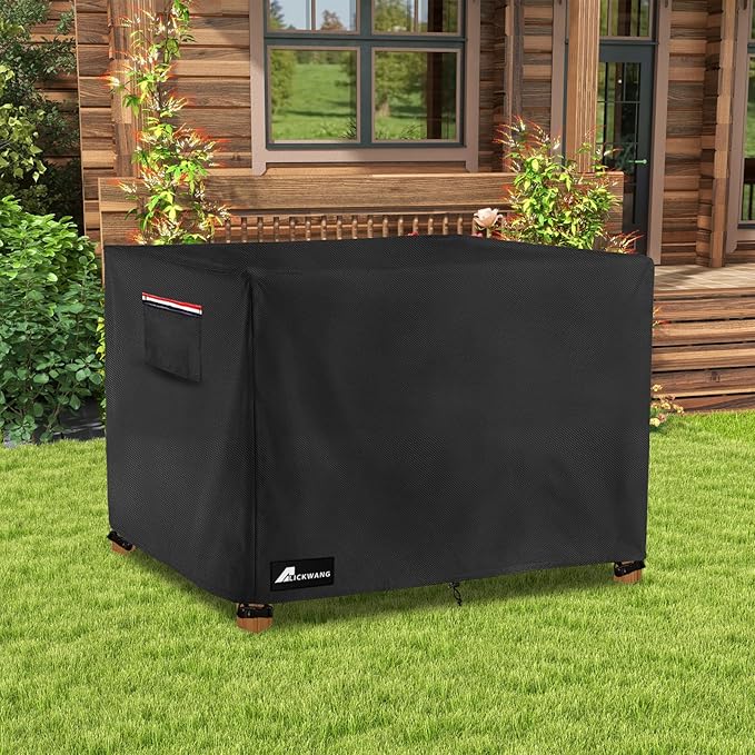 Outdoor Raised Garden Bed Cover,Heavy Duty 600D Waterproof Elevated Wood Planter Box Stand Cover for Winter,48"L x 24"Wx 30"H Inch(Black,Covers Only)