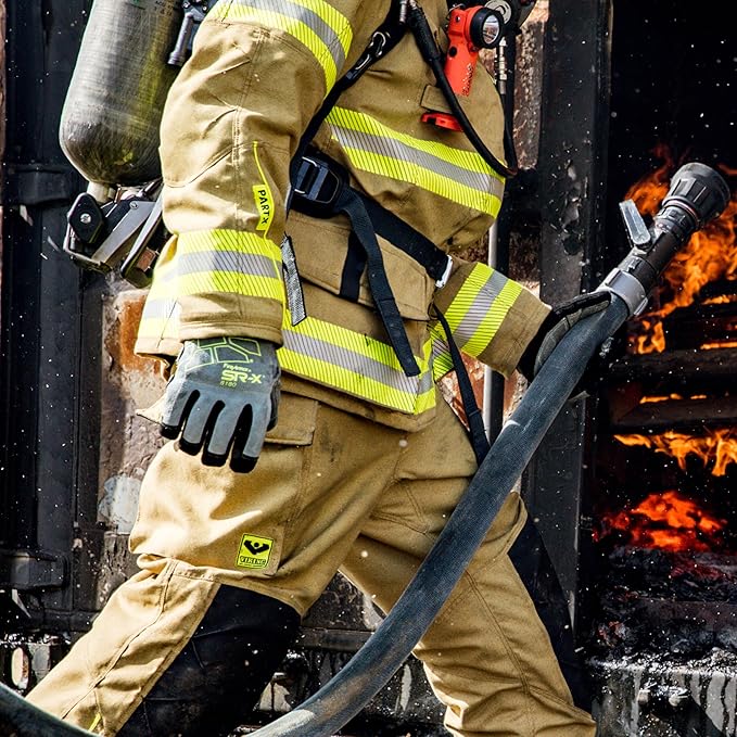 HexArmor FireArmor SR-X 8180 Firefighting Gloves, Structural, NFPA 1971:2018 Certified, Nomex & Kevlar, Flame-Resistant