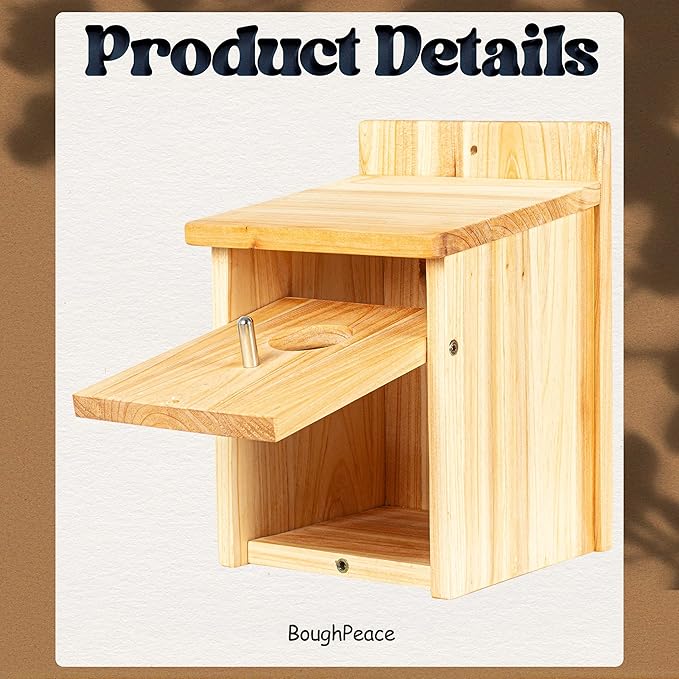 Wooden Bird Houses for Outside Birdhouses Nest Bluebird House for Cardinals Finch Wren Swallow for Garden Viewing 1B