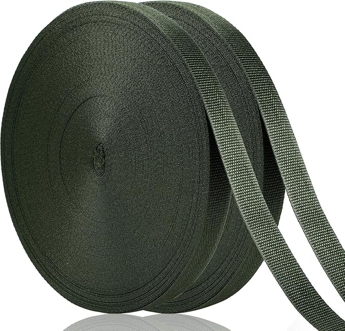 Shappy Tree Tie Strap Garden Webbing Strap Garden Plant Supports Tree Tie Staking for Outdoor Use, Plant Supports, Grafting, Straightening Supplies(Dark Green,295 Feet x 1 Inch)