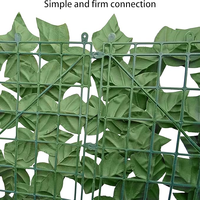 Artificial Ivy Privacy Fence Wall Screen: 72 x144 in UV-Anti Faux Greenery Backdrop Ivy Vine Leaf Hedges Fence Panels for Patio, Balcony, Garden, Backyard Indoor Outdoor Green Wall Decor