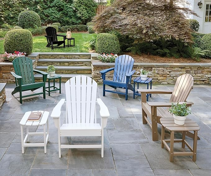 Signature Design by Ashley Outdoor Sundown Treasure HDPE Patio Adirondack Chair, Blue