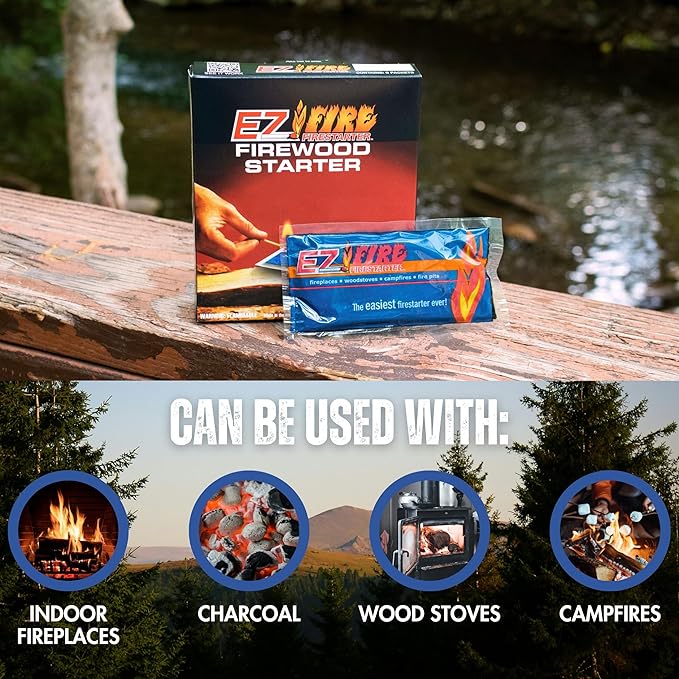 – All-Natural Fire Starters for Campfires, Fire Pits, BBQs & Fireplaces – Long Burning, Weather-Resistant, Non-Toxic & Easy to Light | 100 Pack