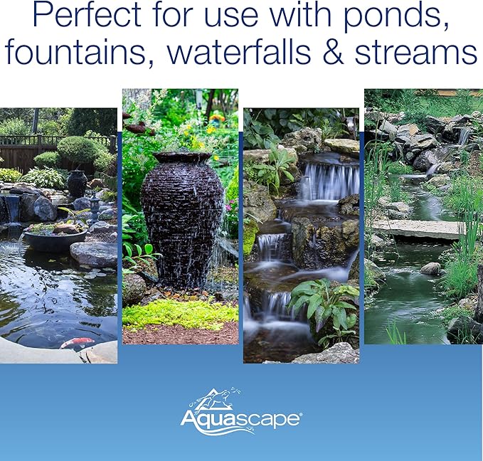 Aquascape PRO Grade 45 MIL EPDM Fish-Safe Pond and Fountain Liner, 20-ft x 15-ft, 300 sq ft, Black