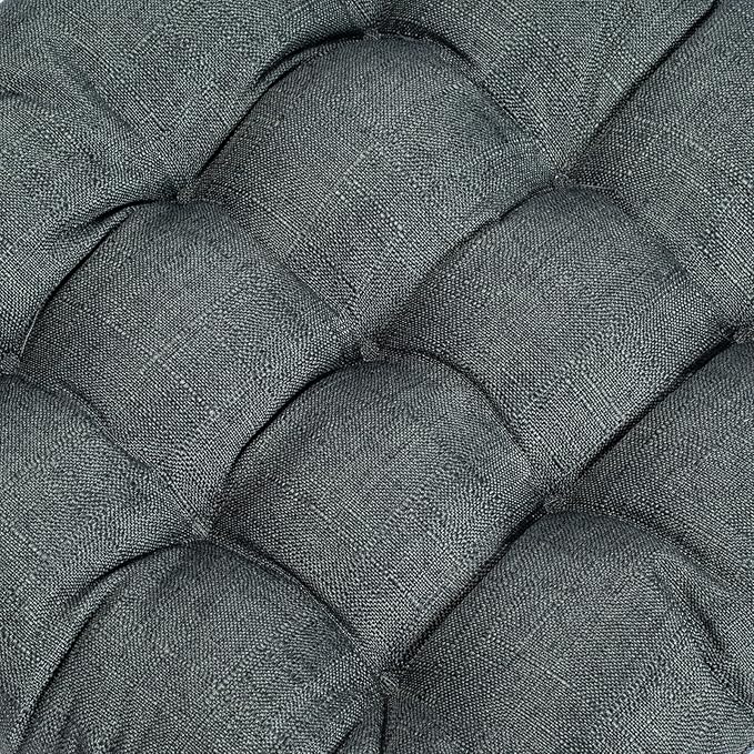 SQUARE MOON 4 Pack Chair Cushions, Seat Cushions, Chair Pads, Chair Mat for Indoor, Outdoor Dining Chair, Kitchen Chairs, Dining Room Chairs (16" × 16" × 4 Pack, Dark Grey)