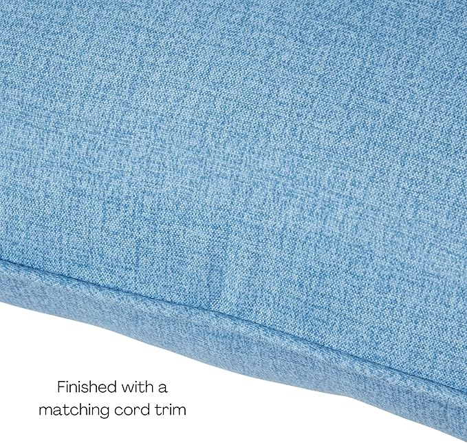 Greendale Home Fashions Outdoor Reversible 2-Piece Deep Seat Cushion Set, Blue Heather