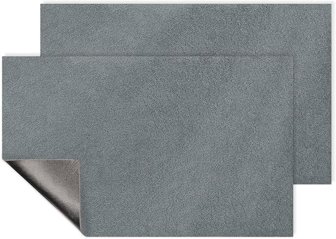 AAZZKANG Plain Doormat Set of 2 Front Door Floor Mat with Non Slip Rubber Backing,Ultra Absorb Mud Easy to Clean Ultity Mats for Home Entrance Gray Large 36"x24"