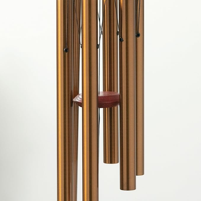 Woodstock Chimes Pluto Wind Chime for Outside 27" Bronze Small, Light Airy Sound for Outdoor Garden, Patio, Porch Decor, Encore Collection DCB27