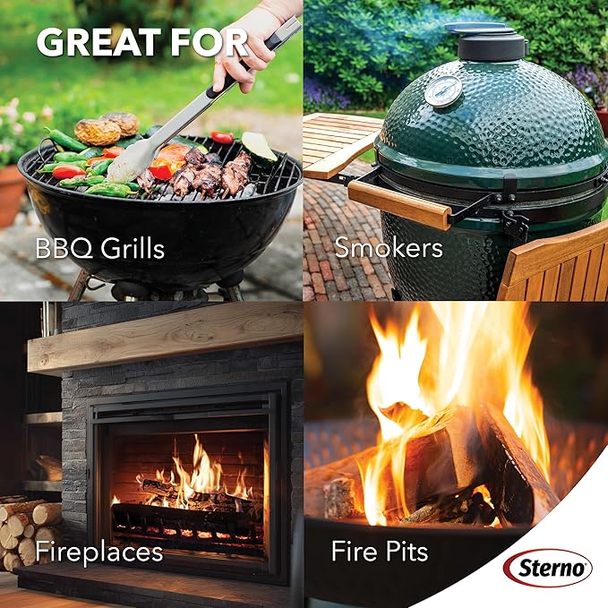 Sterno Instant Fire Starter Squares, 144 Count – Natural Wood Fire Starter Cubes for Fireplace, Campfires, Grills & Fire Pits, Odorless Charcoal Starters, Indoor Outdoor