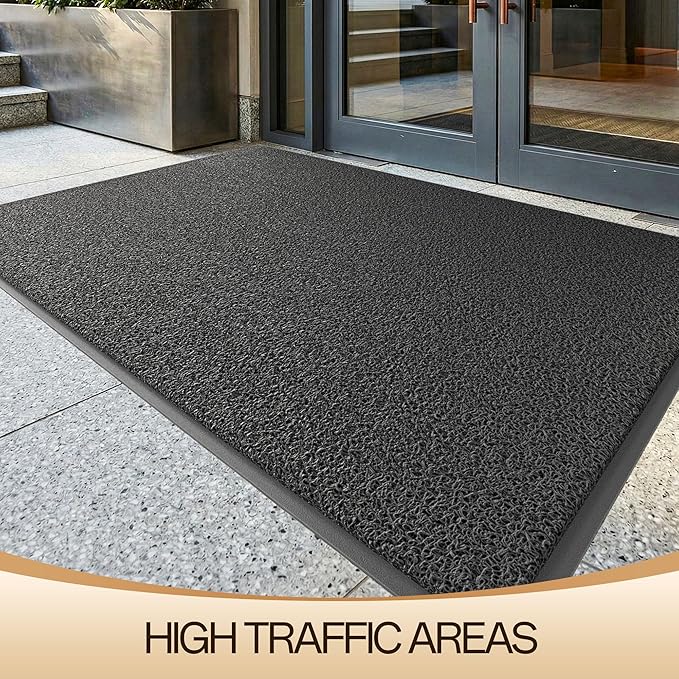 Amyracel Front Door Mat Indoor Outdoor Entrance, 36" x 72" All-Season Waterproof Doormat for Enterway, Heavy Duty Commercial Floor Mat, Fade Resistant, Rubber Back, Low Profile, Easy Clean