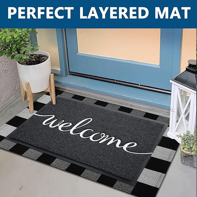 EARTHALL Funny Welcome Mats Outside/Inside 59"x35", Front Door Mat Outdoor Entrance, Indoor Outdoor Mats for Home Entrance, Funny Doormat Outside/Inside Entry, Front Porch Decor for Farmhouse