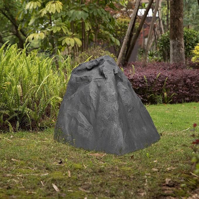 Gardenised QI004479 Outdoor Natural Artificial Round Rock Decor for Gardens, Lawns, and Landscapes - 1 Each
