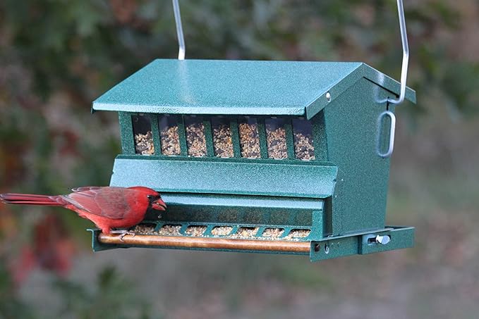 Heritage Farms Woodlink Absolute Squirrel Resistant Bird Feeder, Model 23803, beige