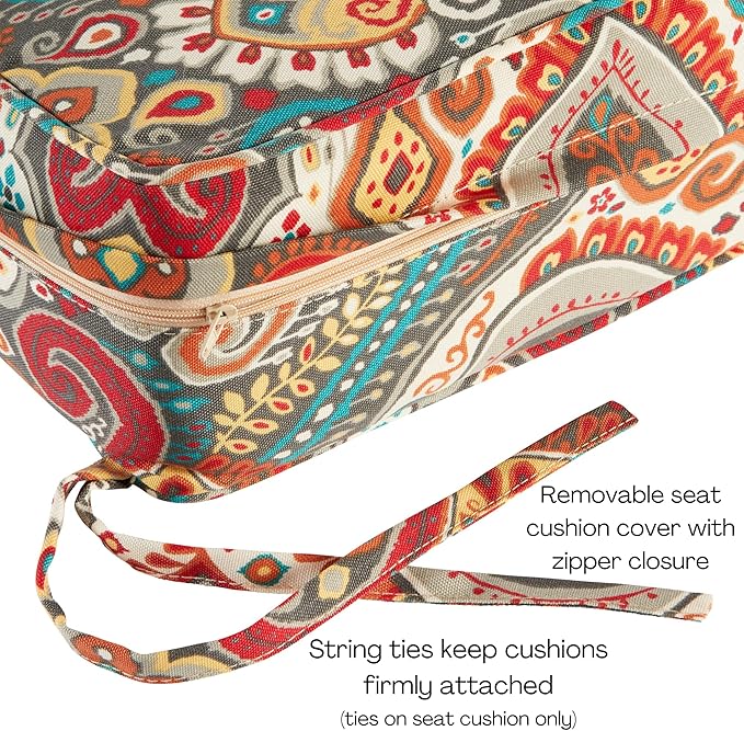 Greendale Home Fashions Outdoor Reversible 2-Piece Deep Seat Cushion Set, Painted Desert