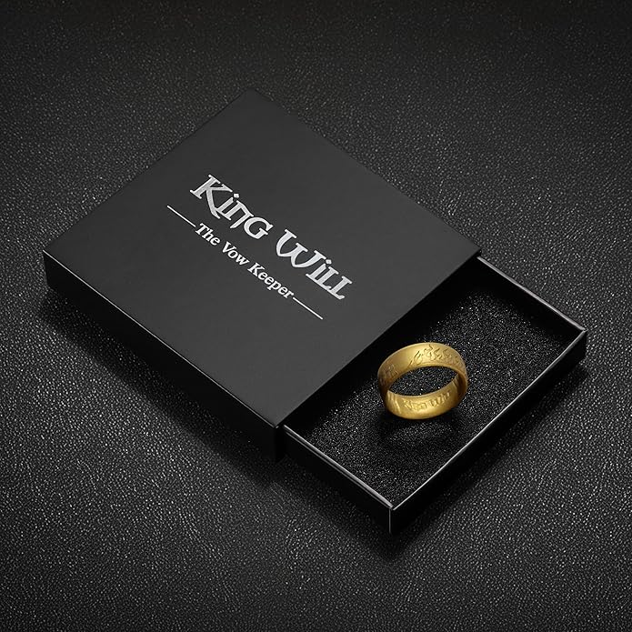 King Will Silicone Ring for Men and Women, 1.8mm Ultra Thick 6.6mm Width, Dome Metallic Style Comfort Fit - Breathable Durable Flexible Wedding Band