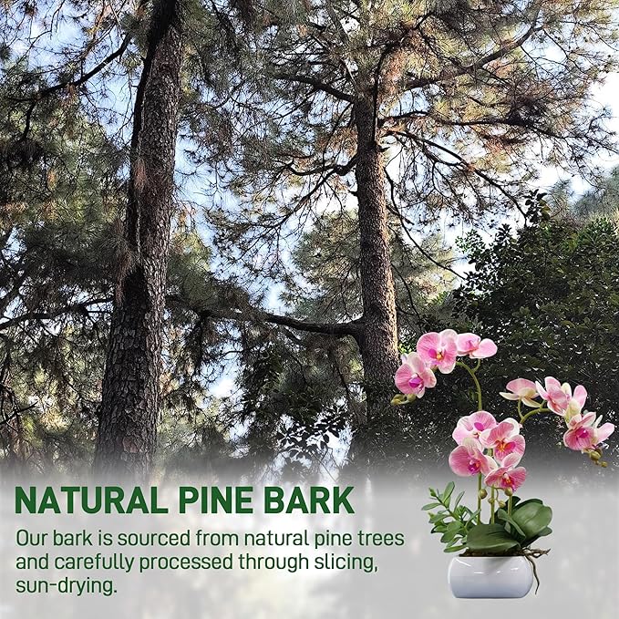 9qt Orchid Bark Horticultural Grade- Natural Mulch for Potted Plants, Root Development of Orchid Plants and Garden Soil Amendment Mix