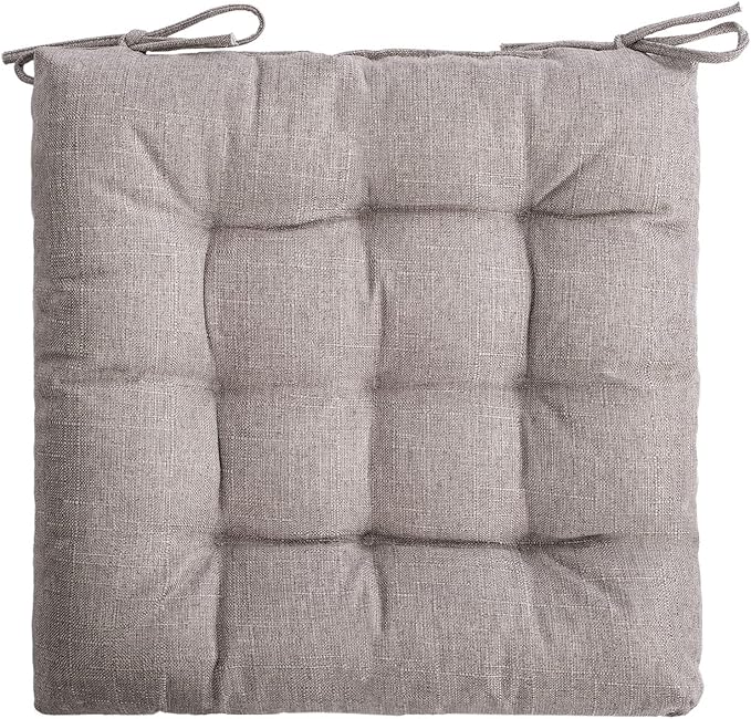 SQUARE MOON 4 Pack Chair Cushions, Seat Cushions, Chair Pads, Chair Mat for Indoor, Outdoor Dining Chair, Kitchen Chairs, Dining Room Chairs (16" × 16" × 4 Pack, Beige)