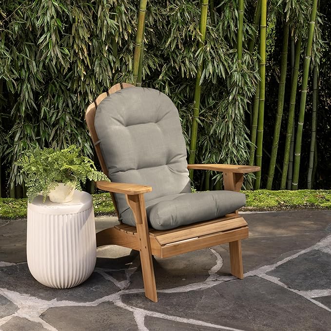 Arden earthFIBER Outdoor Adirondack Cushion, 21.5 x 48, Water Repellent, Fade Resistant, Cushion for Adirondacks or Rocking Chairs 21.5 x 48, Sandbar Taupe Texture