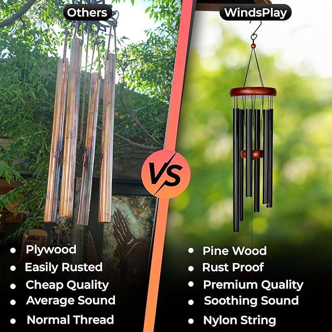 Memorial Wind Chimes for Loss of Mother - 32.5” Windchimes for Mom Memorial - Prime Memorial Gifts for Loss of Mom Wind Chime, Memorial Wind Chimes for Mom, Finest Bereavement Gifts for Loss of Mother