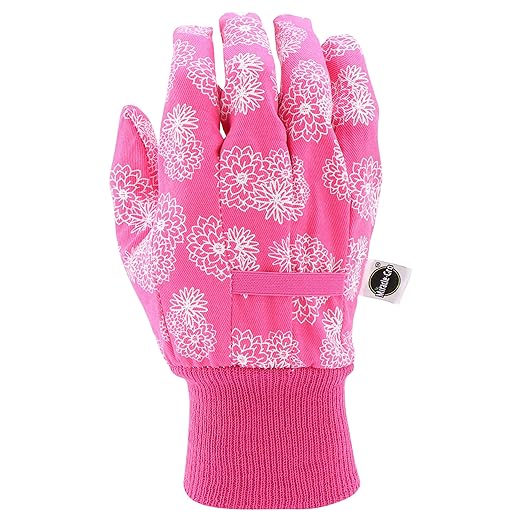 Miracle-Gro MG86121/WML High Dexterity Synthetic Leather Palm Gloves – Medium-Large, Women’s Mesh Back Gardening Gloves