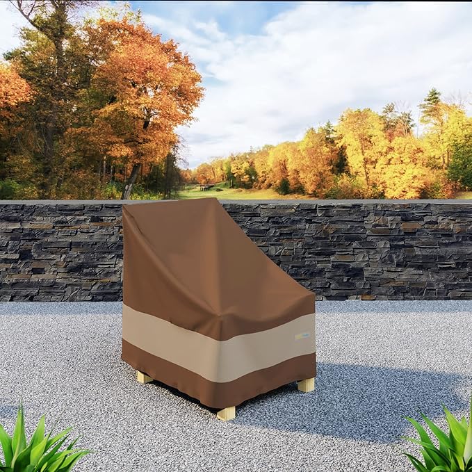 DUCKCOVERS Ultimate Waterproof Patio Lounge Chair Cover, All Weather Protection, Durable Outdoor Lawn Patio Furniture Covers, 32W x 37D x 36H inch, Patio Chair Covers for Outdoor Furniture