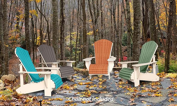 Outdoor All-Weather Patio Chair seat Cushion, Quick Drying Olefin Fabric - Adirondack Chair Cushion for Your Chair-Chair not Included (New Burgundy)