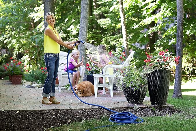 Dramm ColorStorm Premium Rubber Garden Hose, No Kink, Leak Proof Water Hose, Male Female Fittings, Made in USA, Hot & Cold Resistant, 518 Burst PSI, Berry, 5/8"x50'