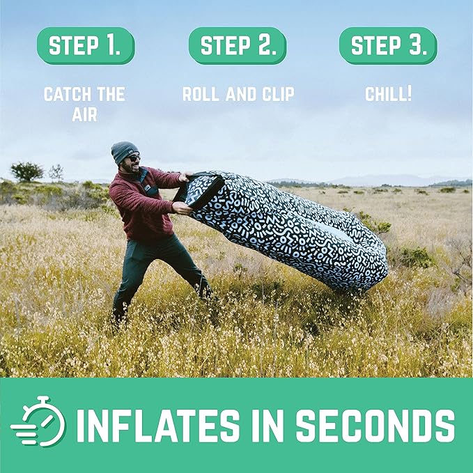 Chillbo Lazybone Inflatable Lounger - Ultimate Inflatable Couch for Maximum Chill - The Perfect Blow Up Couch for Music Festivals Or Lounger for Camping