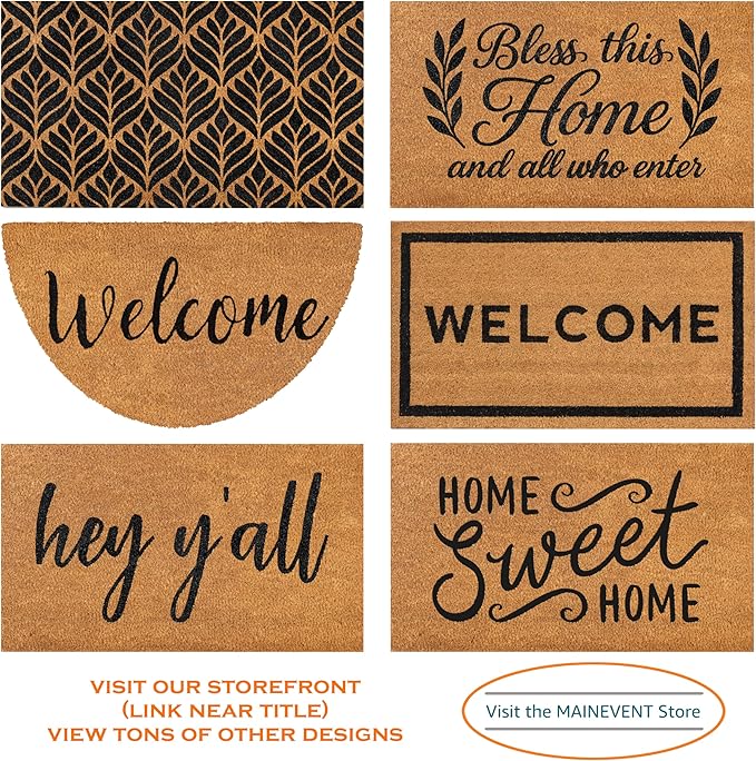 MAINEVENT Welcome Long Door Mat 50x15 Inch, Oversized Welcome Mat, Double Door Mat Outdoor, Outdoor Entrance, Matt Front Door, Long Front Large Mat