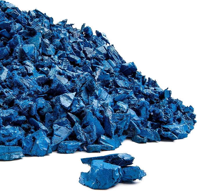 Playsafer Rubber Mulch Nuggets Protective Flooring for Playgrounds, Swing-Sets, Play Areas, and Landscaping (2,000 LBS - 77 CU. FT, Blue)