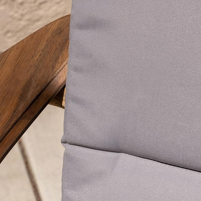 Christopher Knight Home Terry Outdoor Water-Resistant Adirondack Chair Cushions (Set of 2), Gray, 2 Count (Pack of 1), Grey