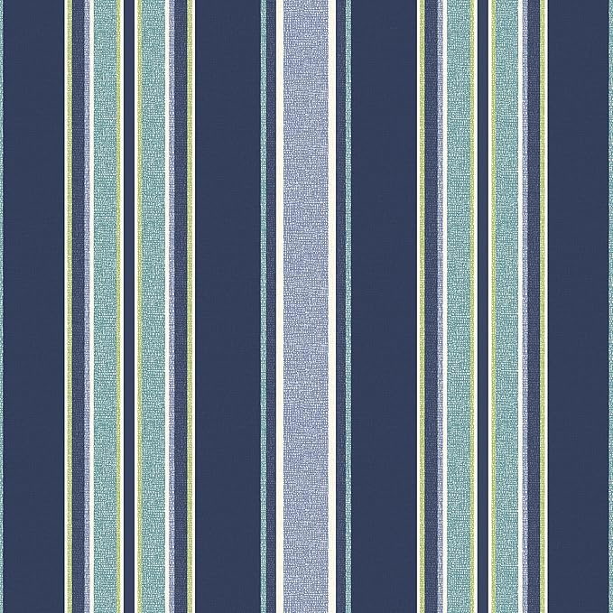 Arden Outdoor Loveseat Cushion Set, 48 x 24, Rain-Proof, Fade Resistant, Cushion Set for Couch, Bench, and Swing Sapphire Aurora Blue Stripe