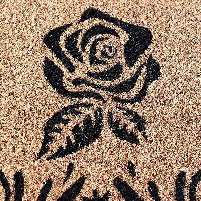 LuxUrux Welcome Mats Outdoor Coco Coir Doormat, with Heavy-Duty PVC Backing - Natural - Perfect Color/Sizing for Outdoor/Indoor uses, 17 x 30 inch